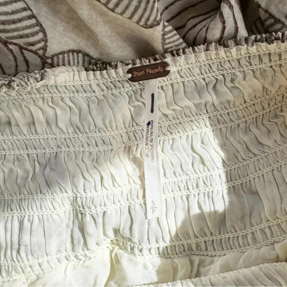 New Free People Morning Sun Set Two Piece Matching Skirt Cream Floral Small - Picture 13 of 17